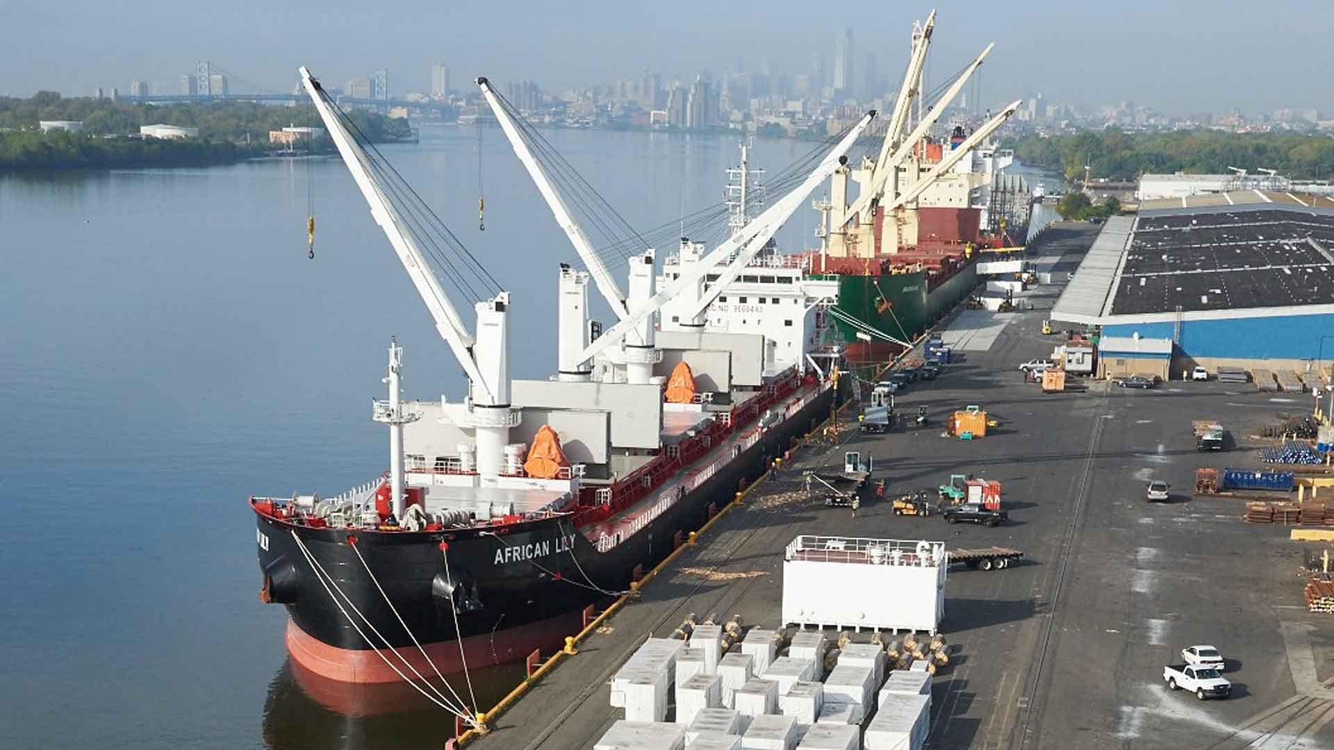 Philadelphia Port Ships Docked